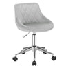 BukkitBow velvet bureaustoel voor kinderen, ergonomisch, in hoogte verstelbaar, met zachte fluwelen stoffen bekleding.