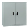 Vergrendelbare metalen archiefkast van BukkitBow met verstelbare planken en dubbele deuren, 90x92x40 cm.