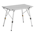 BukkitBow verstelbare aluminium campingtafel met opbergzak, compact en draagbaar, 30kg gewichtscapaciteit, 90x52,2x(45-72) cm