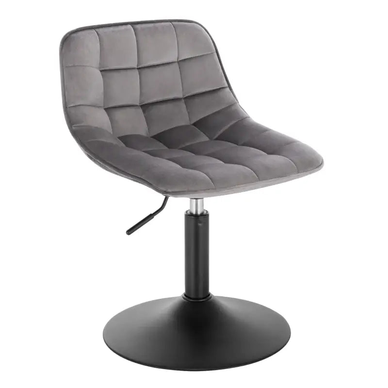 BukkitBow verstelbare barkruk met fluwelen bekleding, stalen frame, ergonomische rugleuning en zithoogte van 38-49,5 cm.
