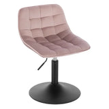 BukkitBow verstelbare fluwelen barkruk met staalframe, ergonomisch ontwerp en rugleuning, zithoogte 38-49,5 cm, tot 120 kg draagvermogen