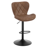 Velvet barkruk van BukkitBow met rugleuning, voetsteun en 360° draaibaar ontwerp, comfortabele barstoel voor in de keuken of bar