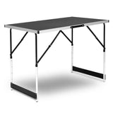 BukkitBow verstelbare campingtafel met 30kg draagvermogen, lichtgewicht en opvouwbaar, 100x73-94x60cm, ideaal voor outdoor gebruik.