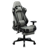 BukkitBow gamingstoel met kunstleer, 360° draaibaar, 135° kantelbare rugleuning, arm- en voetsteun, max 136kg, comfortabel en verstelbaar.