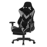 BukkitBow verstelbare gaming stoel van kunstleer met 360° draaibaar, 135° kantelbare rugleuning, arm- en voetsteun, max 136kg