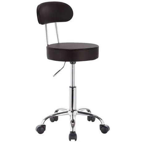 BukkitBow verstelbare kunstleren bureaustoel met verchroomd staal, ergonomisch ontwerp, 360° draaibaar en 100kg draagvermogen