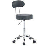 BukkitBow verstelbare kunstleren bureaustoel met verchroomd stalen frame, ergonomisch design en 360° draaibaar, tot 100kg draagkracht.