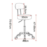 BukkitBow verstelbare kunstleren bureaustoel met verchroomd stalen frame, ergonomisch ontwerp en 360° draaibaar, max 100kg draagvermogen