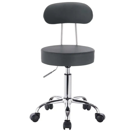 BukkitBow verstelbare kunstleren bureaustoel met verchroomd staal, ergonomisch design, 360° draaibaar en 100kg draagvermogen