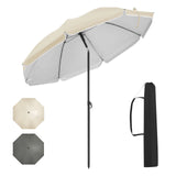 BukkitBow verstelbare parasol met kantelfunctie en draagtas, UV-bescherming UPF 50+, ideaal voor schaduw en bescherming.