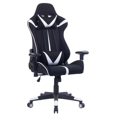 BukkitBow verstelbare racing gamingstoel met synthetisch leer of stof, hoogte 127-135cm, maximale belasting 120kg, ergonomisch ontwerp