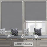BukkitBow verticaal buitenrolgordijn van polyester, zonwering en windscherm voor privacy op balkon of terras