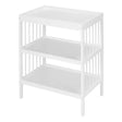 Witte BukkitBow baby verzorgingstafel van MDF, 75x92x51 cm met draagvermogen van 30 kg, geschikt voor het verschonen van baby's.
