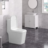 BukkitBow vierkante toiletbril van kunststof met soft-close functie, universeel ontwerp voor comfortabele en rustige sluiting