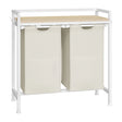 BukkitBow wasmand met 2/3 opbergvakken, uitschuifbaar en afneembaar, metalen frame, industrieel design voor badkamer of slaapkamer