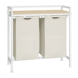 BukkitBow wasmand met 2/3 opbergvakken, uitschuifbaar en afneembaar, metalen frame, industrieel design voor badkamer of slaapkamer