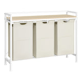 BukkitBow wasmand met 2/3 opbergvakken, uitschuifbaar, afneembaar, metalen frame, industrieel design voor badkamer of slaapkamer