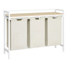 BukkitBow wasmand met 2/3 opbergvakken, uitschuifbaar, afneembaar, metalen frame, industrieel design voor badkamer of slaapkamer