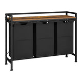 BukkitBow wasmand met 2/3 opbergvakken, uitschuifbaar en afneembaar, metalen frame, industrieel design voor badkamer en slaapkamer