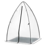 BukkitBow Wintervaste Foliekas met grondzeil en noppenfolie, polytunnel 120x180cm, geschikt voor tuinbouw en plantenteelt.