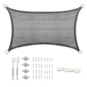 BukkitBow zonnescherm schaduwdoek van 180g/m², scheurbestendig, inclusief bevestigingsmaterialen, in 3 formaten voor zonbescherming.