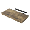 BukkitBow zwevende boekenplank in rustiek bruin hout, 10 kg laadvermogen, diverse maten 25-120cm, muurmontage, voor boeken en decor.