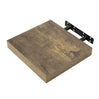 BukkitBow zwevende boekenplank van rustiek bruin hout, 10 kg draagvermogen, diverse maten 25-120cm, muurmontage, voor boeken en decor.