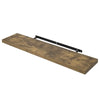 BukkitBow zwevende wandplank van rustiek bruin hout, 10 kg draagvermogen, diverse maten van 25-120cm, muurmontage voor boeken en decoratie