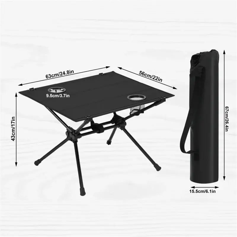 BukkitBow - Campingtafel - Set met Opberghoes - Metaal