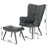 BukkitBow - Comfortabele Fauteuil met Kruk - Stevig