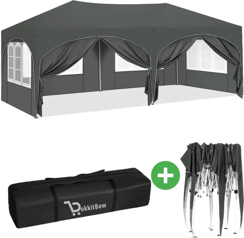 inklapbare tent BukkitBow – Partyzelt mit runder Kante – faltbares Zelt