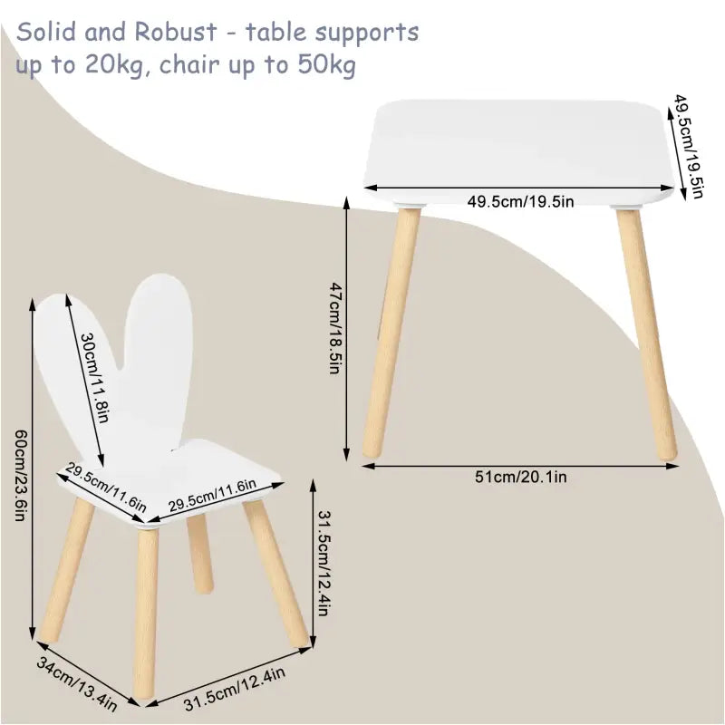 BukkitBow - Kindertafel met Stoelen / Kindermeubelset