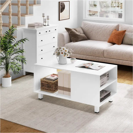 BukkitBow - Koffietafel met Opslagruimte - MDF/Metaal