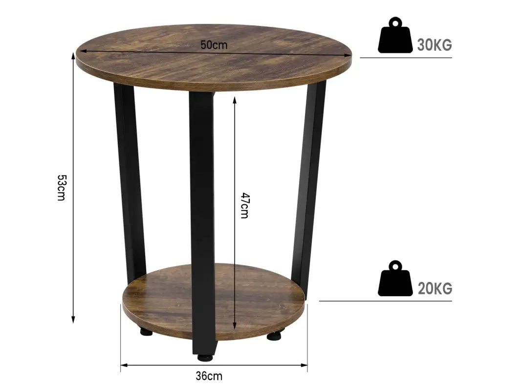 BukkitBow - Ronde Salontafel / Bijzettafel - Moderne Kleine