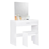 BukkitBow - Witte Kaptafel met Grote Make-Up Spiegel