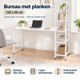 Praktische toepassing en keuzehulp voor bureau met planken