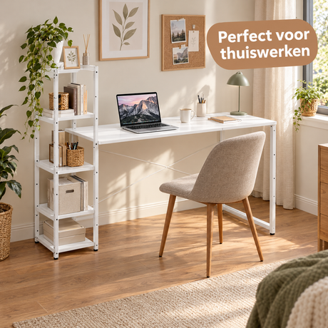 bureau met planken in gebruik in een passende praktijksituatie