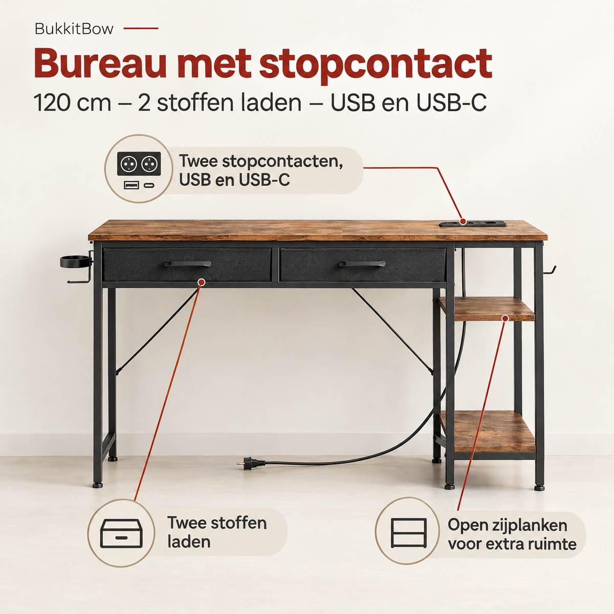 Belangrijkste voordelen en eigenschappen van bureau met stopcontact
