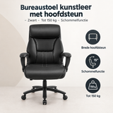 Overzicht van bureaustoel kunstleer met hoofdsteun met de belangrijkste productvoordelen