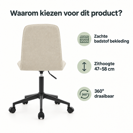 Belangrijkste voordelen en eigenschappen van bureaustoel zonder armleuningen