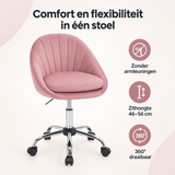 Overzicht van bureaustoel zonder armleuningen met de belangrijkste productvoordelen