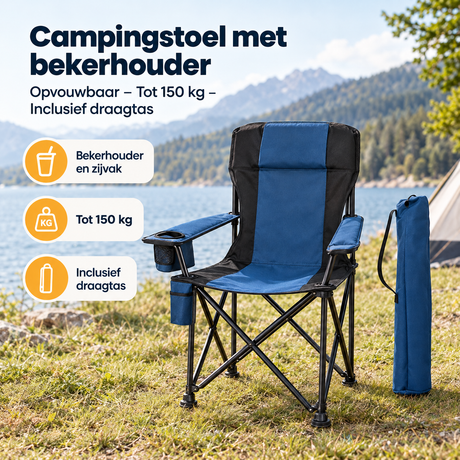 Praktische toepassing en keuzehulp voor campingstoel met bekerhouder