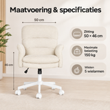 Afmetingen en productspecificaties van chenille bureaustoel