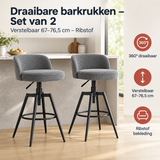Praktische toepassing en keuzehulp voor draaibare barkrukken set van 2
