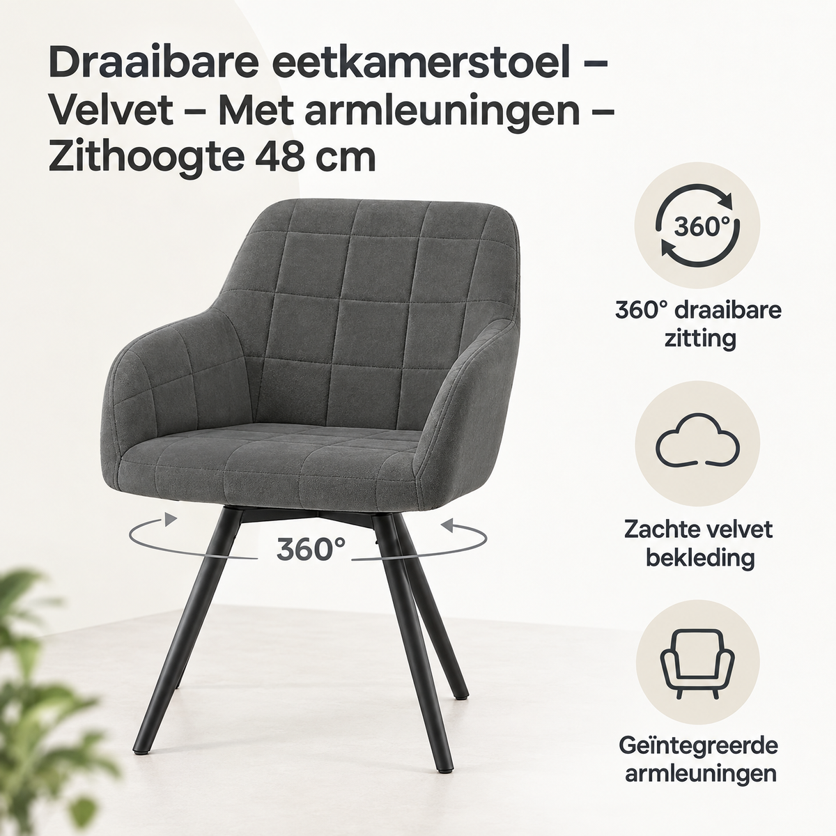 Belangrijkste voordelen en eigenschappen van draaibare eetkamerstoel