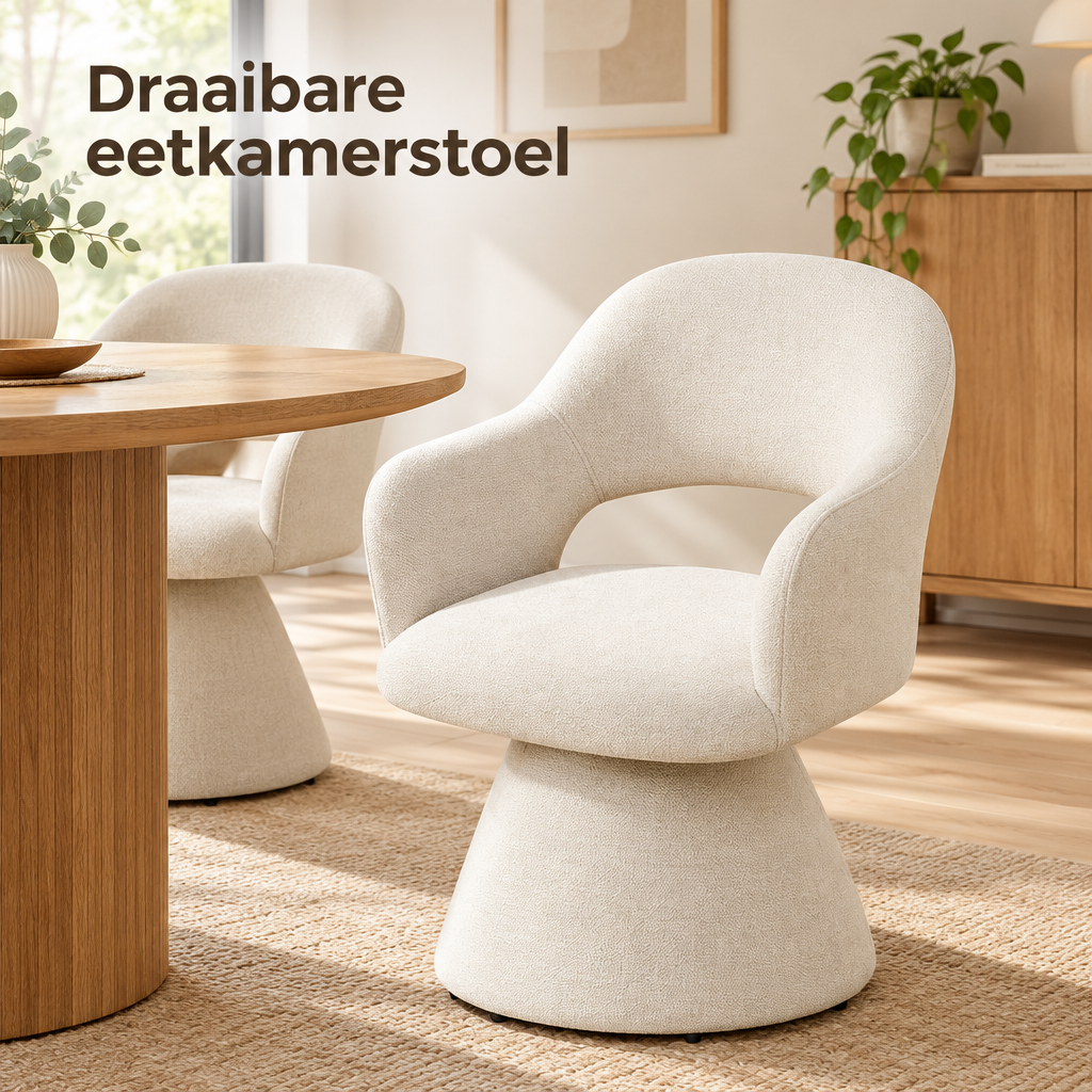 draaibare eetkamerstoel in gebruik in een passende praktijksituatie