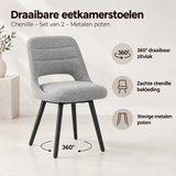 Belangrijkste voordelen en eigenschappen van draaibare eetkamerstoelen