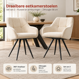 Praktische toepassing en keuzehulp voor draaibare eetkamerstoelen