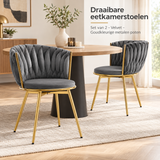 draaibare eetkamerstoelen in gebruik in een passende praktijksituatie