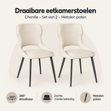 Overzicht van draaibare eetkamerstoelen met de belangrijkste productvoordelen